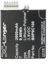 HTC B0P9C100 / 35H00220-01M accu (2600 mAh, 123accu huismerk)  AHT00249