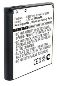 HTC BA S430 / 35H00137-00M / BB92100 accu (1100 mAh, 123accu huismerk)  AHT00175