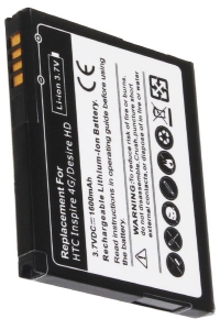 HTC BA S470 / BD26100 / 35H00141-03M accu (1600 mAh, 123accu huismerk)  AHT00123