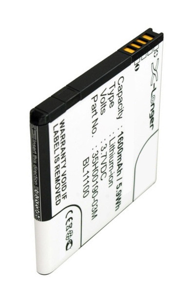 HTC BA S800 / BL11100 / 35H00190-02M accu (1600 mAh, 123accu huismerk)  AHT00150 - 1