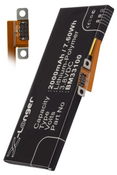 HTC BM33100 / 35H00203-00M accu (2000 mAh, 123accu huismerk)  AHT00162 - 1