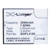 HTC BOPL4100 / HQ60331141000 accu (2000 mAh, 123accu huismerk) AHT00284 - 1