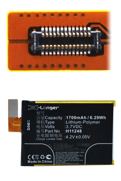 Haier H11248 accu (1700 mAh, 123accu huismerk)  AHA00038 - 1