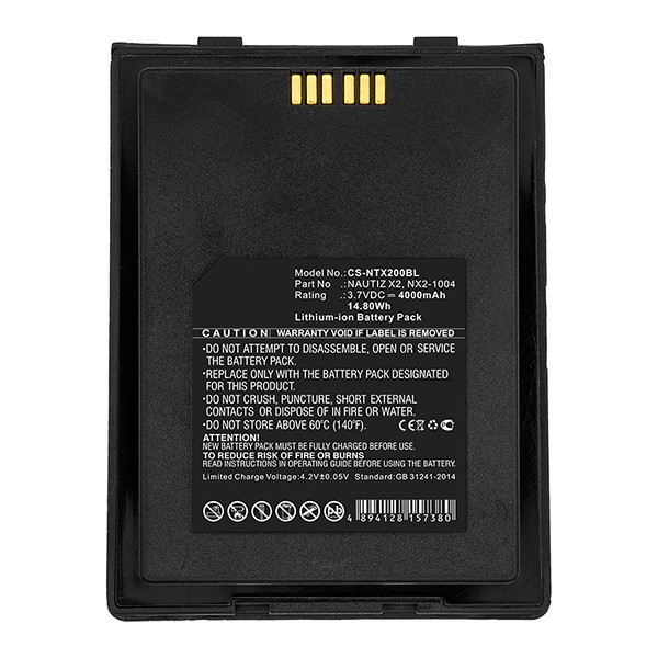 Handheld NX2-1004 / NAUTIZ X2 accu (3.7 V, 4000 mAh, 123accu huismerk) AHA00097 - 2