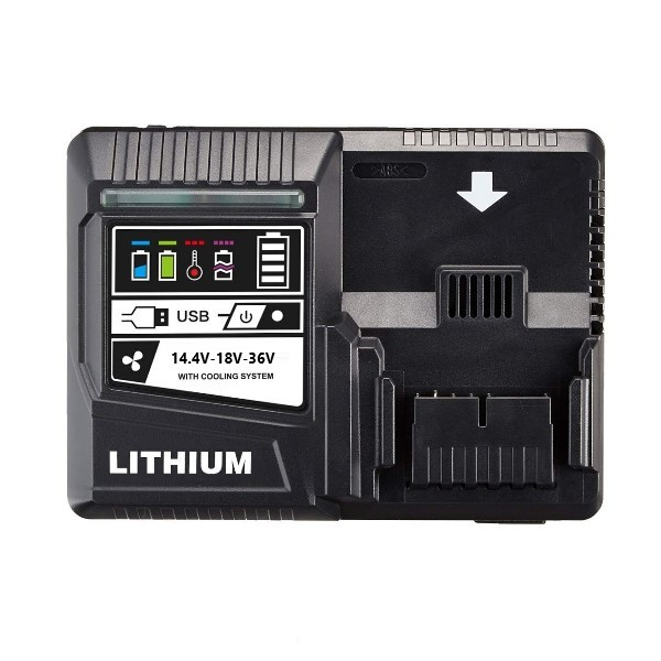 Hitachi - Hikoki UC18YSL3 / UC18YFSL snellader (14.4V / 18V / 36V, 7A, 123accu huismerk) AHI00268 - 1