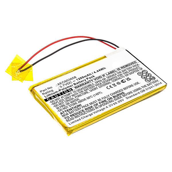 Honeywell AEC603658 / MC2-MCPCB1 / MCXL-MPCB1 accu (3.7 V, 1200 mAh, 123accu huismerk)  AHO00212 - 1
