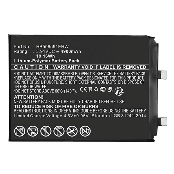 Honor HB506591EHW accu (3,91 V, Li-pl, 4900mAh, 123accu huismerk)  AHO00290 - 1