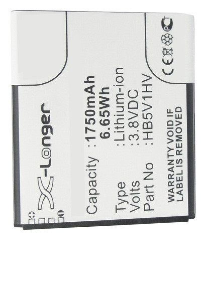 Huawei HB5V1 / HB5V1HV accu (1750 mAh, 123accu huismerk)  AHU00089 - 1