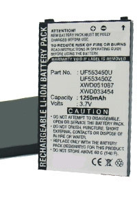 I-mate UF553450Z / UF553450U / XWD051087 accu (1100 mAh, 123accu huismerk)  AIM00041 - 1