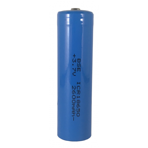 ICR18650 Button Top batterij 1 stuk (3.7 V, 2600 mAh, 123accu huismerk)  ABS00009 - 1