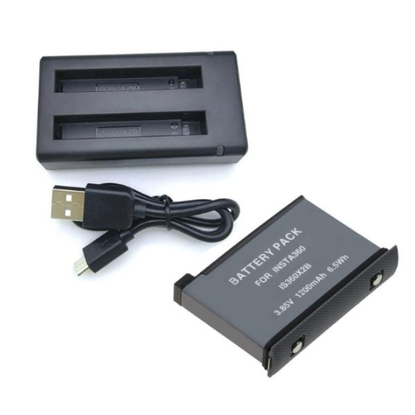 Insta360 One X PL903135VT accu's inclusief lader (3.8 V, 1200 mAh, 123accu huismerk) AIN00198 - 1