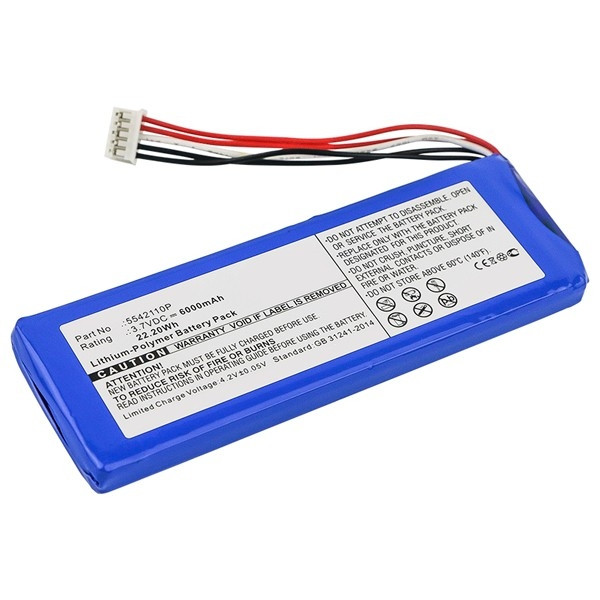 JBL 5542110P accu (3.7V, 6000 mAh, Li-pl, 123accu huismerk)  AJB00015 - 1