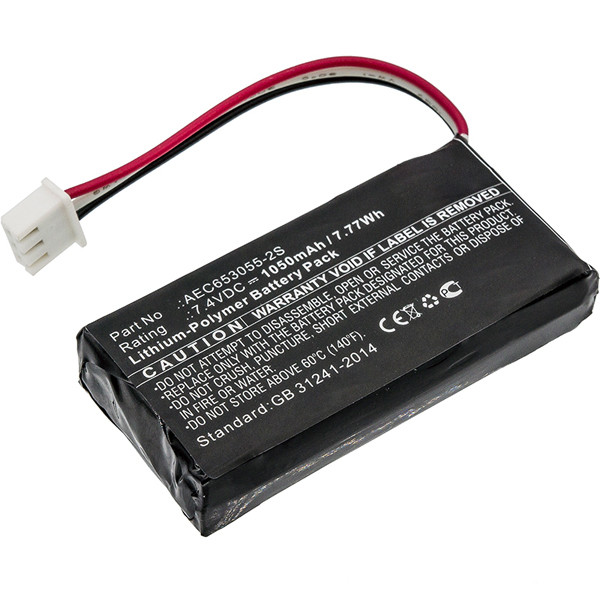 JBL AEC653055-2S accu (7.4 V, 1050 mAh, 123accu huismerk)  AJB00028 - 1