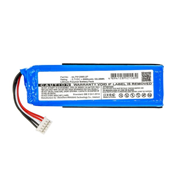 JBL Charge 2+ / GSP1029102 / MLP912995-2P accu (3.7 V, 6000 mAh, 123accu huismerk) AJB00004 - 2