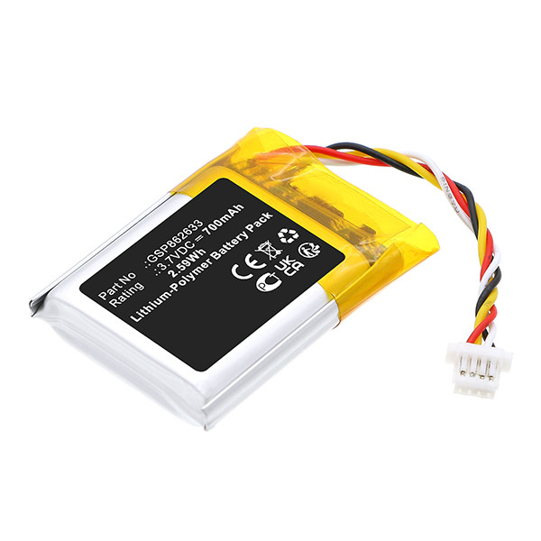 JBL GSP862633 accu (3.7 V, 700 mAh, 123accu huismerk) AJB00146 - 1