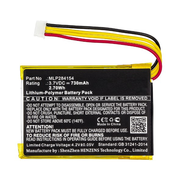 JBL Go 2 / MLP284154 accu (3.7 V, 730 mAh, 123accu huismerk) AJB00017 - 2