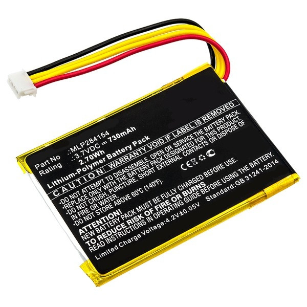 JBL MLP284154 / GO2/MLP284154 accu (3.7 V, 730 mAh, 123accu huismerk)  AJB00017 - 1