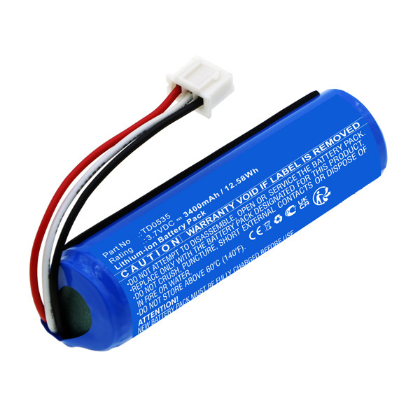 JBL TD0535 accu (3.7 V, 3400 mAh, 123accu huismerk)  AJB00085 - 1