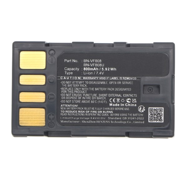 JVC BN-VF808 / BN-VF808U accu (7.4 V, 800 mAh, 123accu huismerk) AJV00015 - 3