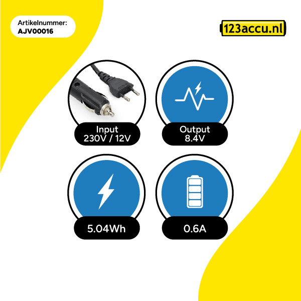 JVC BN-VF808 / BN-VF815 / BN-VF823 oplader (123accu huismerk) AJV00016 - 6
