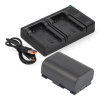 JVC BN-VG107 / BN-VG108 accu met double slot oplader USB-C (3.7 V, 890 mAh, 123accu huismerk) AJV00088 - 1