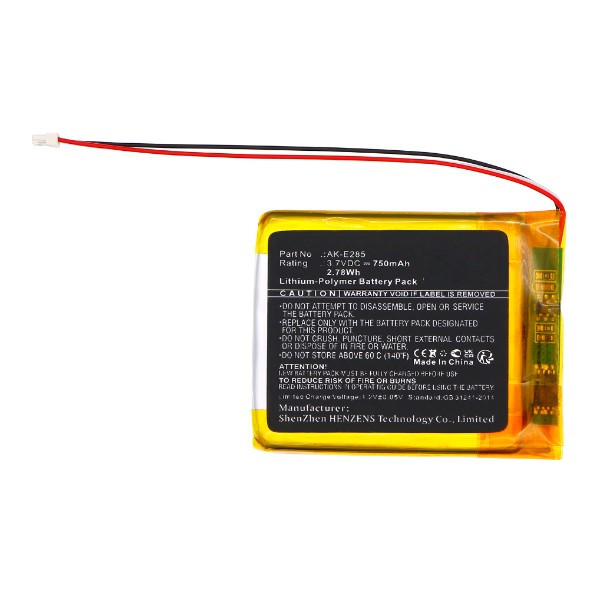 Jabra AK-E285 accu (3,7 V, Li-pl, 750mAh, 123accu huismerk)  AJA00095 - 1