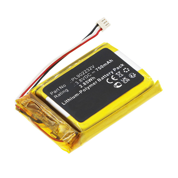 Jabra PL902232V accu (3,8 V, Li-pl, 750mAh, 123accu huismerk)  AJA00093 - 1