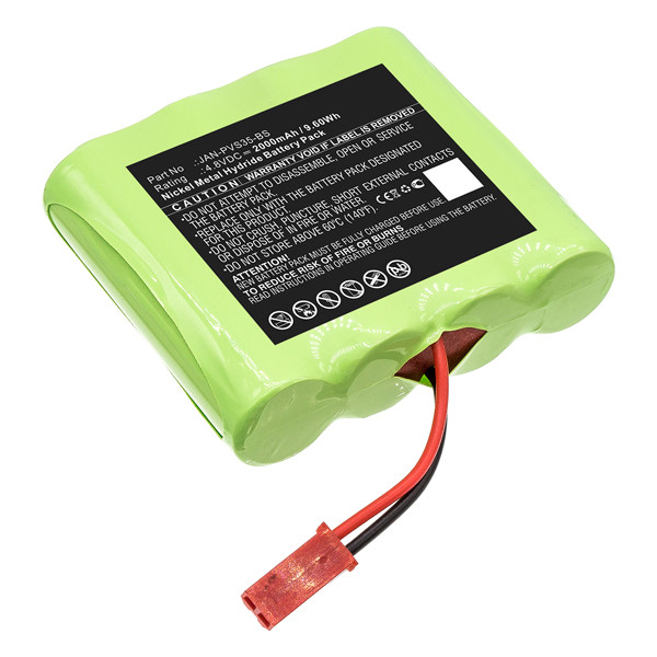 Jandy JAN-PVS35-BS accu (4.8 V, 2000 mAh, 123accu huismerk) AJA00061 - 1