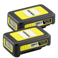 2 stuks: Kärcher Battery Power 18V / 24450340 / 18/25 accu's (18 V, 2.5 Ah, origineel) AKR00050 2 stuks: Kärcher Battery Power 18V / 24450340 / 18/25 accu's (18 V, 2.5 Ah, origineel) AKR00050