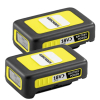 2 stuks: Kärcher Battery Power 18V / 24450340 / 18/25 accu's (18 V, 2.5 Ah, origineel) AKR00050 2 stuks: Kärcher Battery Power 18V / 24450340 / 18/25 accu's (18 V, 2.5 Ah, origineel) AKR00050 - 1