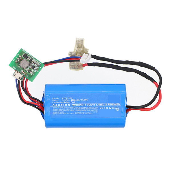 Kärcher 9.774-316.0 accu (7.4 V, 2000 mAh, 123accu huismerk) AKA00104 - 2