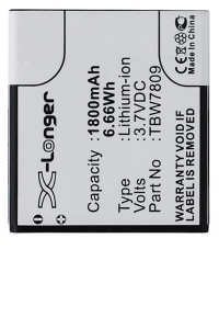 K-Touch TBW7809 accu (1800 mAh, 123accu huismerk)  AKT00002