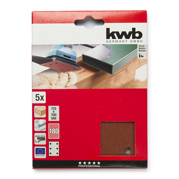 KWB Schuurstrook K180 100 mm x 115 mm (5 vels, KWB)  ANB02327 - 1
