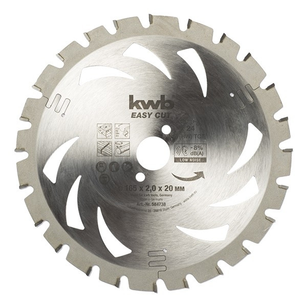 KWB cirkelzaagblad accu-top (Ø 165mm x 20mm, 24 tanden)  AKW00016 - 1