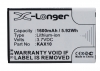 Kazam KAX10 / KAX10MXJAK038738 accu (1600 mAh, 123accu huismerk) AKA00013 - 1