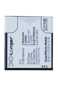 Kazam KLB150N249 accu (1500 mAh, 123accu huismerk)  AKA00027