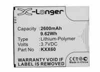 Kazam KXX60 / KXX60-FHABC009886 accu (2600 mAh, 123accu huismerk)  AKA00012