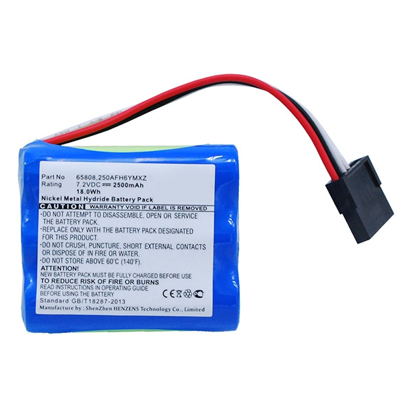 Keeler 65808 / 250AFH6YMXZ accu (7.2 V, 2500 mAh, Ni-MH, 123accu huismerk)  AKE00014 - 1