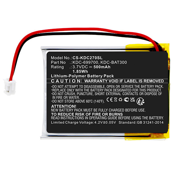 Koamtac 699700 accu (500 mAh, 123accu huismerk) AKO00116 - 2
