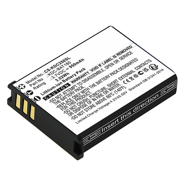Koamtac 699830 / KDC180 / KDC-BAT180 accu (3.7 V, 950 mAh, 123accu huismerk) AKO00117 - 1