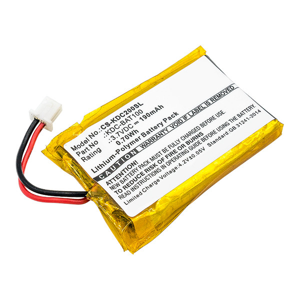 Koamtac KDC-BAT100 / 02-980-8680 accu (190 mAh, 123accu huismerk) AKO00082 - 1