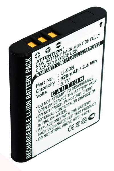 Kodak GB-50 / D-Li92 / DB-100 accu (800 mAh, 123accu huismerk)  AKO00065 - 1
