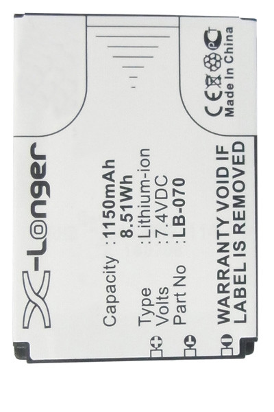 Kodak LB-070 accu (1150 mAh, 123accu huismerk)  AKO00043 - 1