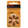 Kodak Max 312 / PR41 / Bruin gehoorapparaat batterij 6 stuks  AKO00115