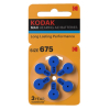 Kodak Max 675 / PR44 / Blauw gehoorapparaat batterij 6 stuks  AKO00109