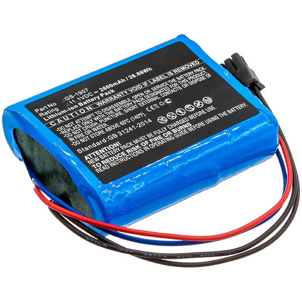 Kronos GS-1907 accu (11.1 V, 2600 mAh, 123accu huismerk)  AKR00040 - 1