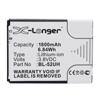 LG BL-52UH accu (1800 mAh, 123accu huismerk)  ALG00328