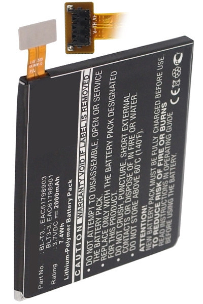 LG BL-T3 / EAC61798903 / EAC61798901 accu (2000 mAh, 123accu huismerk)  ALG00246 - 1