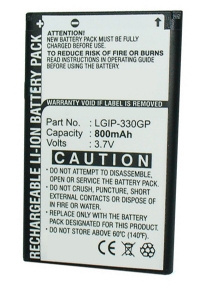 LG LGIP-330GP / SBPL0092902 accu (650 mAh, 123accu huismerk)  ALG00036