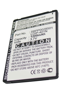 LG LGIP-401N / SBPP0028501 accu (1200 mAh, 123accu huismerk)  ALG00152